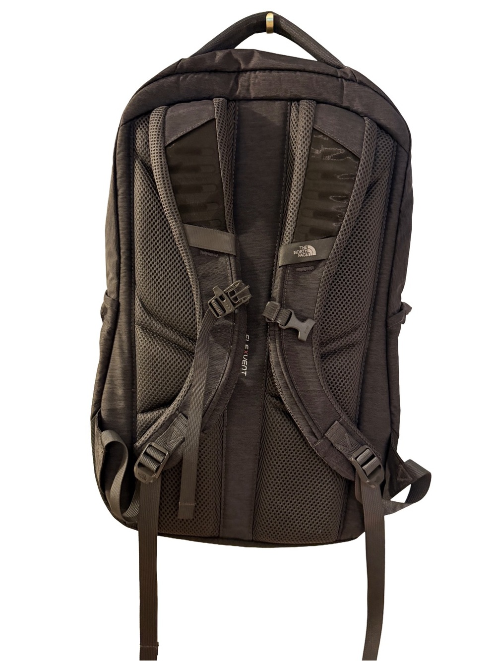 The North Face Vault Backpack Grey Heather/Cardinal Red Daypack - Picture 5 of 8